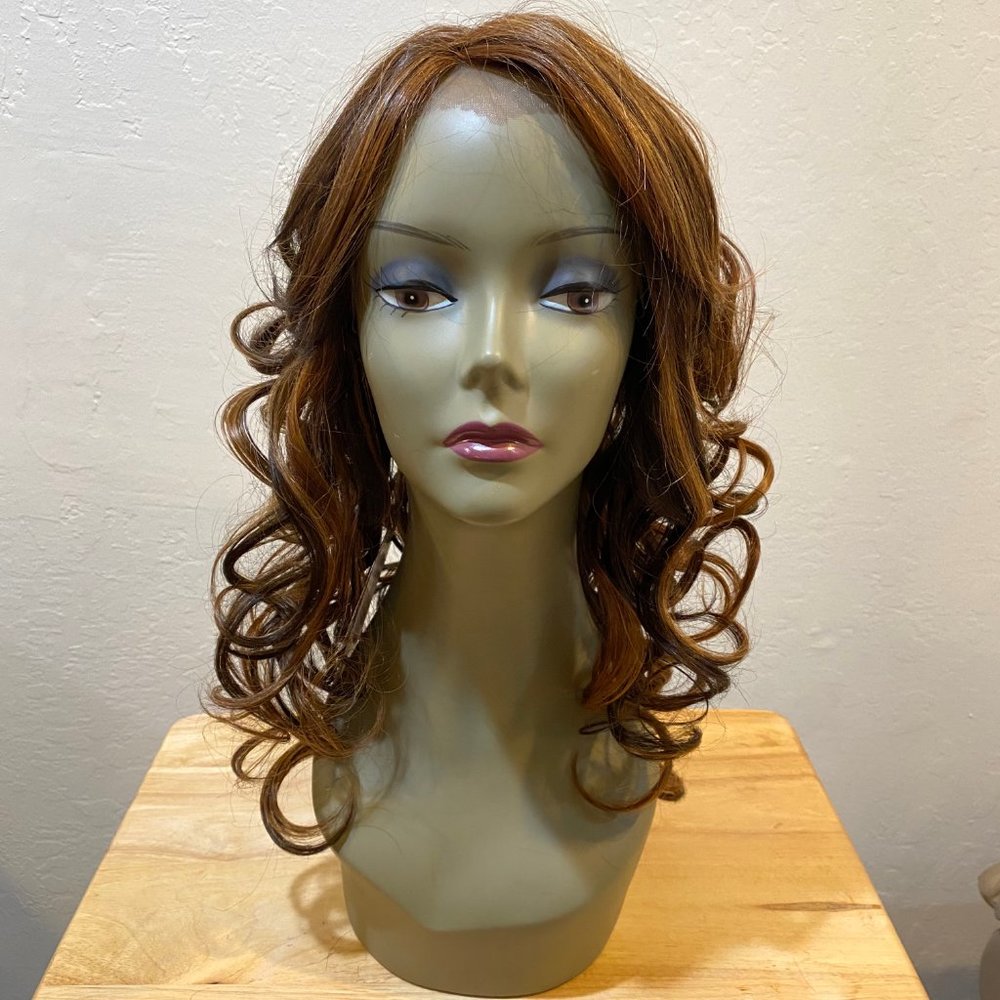 #77 SEPIA LACE TRIM WIG